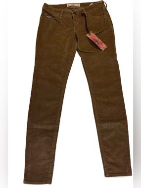 Hollister Brown Corduroy Jegging Skinny Low Rise Jeans Pants Juniors 3 W26